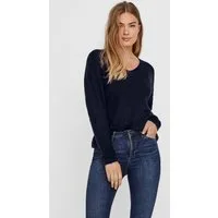 Vero Moda V-Ausschnitt-Pullover VMCREWLEFILE LS V-NECK BLOUSE NOOS Materialmix, loose fit