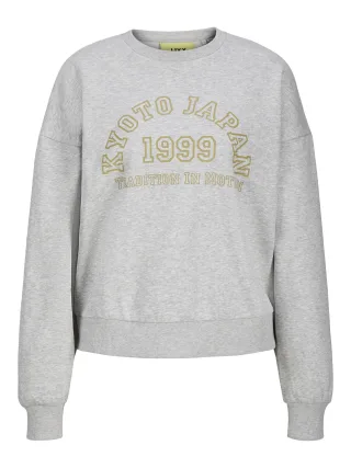 JJXX - JXMERLE RLX SHORT LS CREW SWT LN Light Grey Melange - Gr. - XS