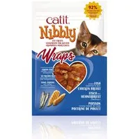 Catit Nibbly Wraps mit Hühnchen & Fisch 30 g, Snack für: Katze