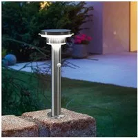 esotec LED Solarleuchte PIR Edelstahl Standleuchte Tini H=45cm 4000K 40 LEDs outdoor 102596, LED fest integriert