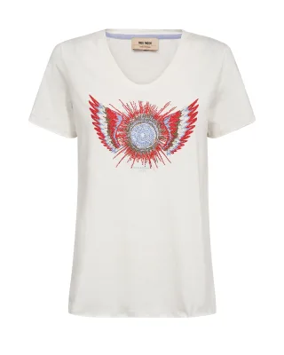 MOS MOSH - MMRomi Gethi O-SS Glam Tee ecru - Gr. - XS