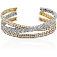 Cavill Goldarmband Cavill VVS1 Diamant Armband 11,64 ct 18K Gold Tricolor verstellbar (1-tlg)