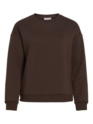 VILA - VISANDY L/S SWEAT TOP - NOOS Coffee Bean - Gr. - XL