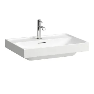 Laufen Meda Aufsatzwaschtisch H8161140001041 65x46cm, mit Überlauf, 1 Hahnloch pro Becken, weiß