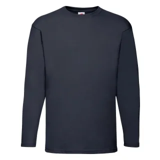 Fruit of the Loom - "Valueweight" T-Shirt für Herren/Damen Unisex Langärmlig (Marineblau)