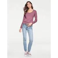 heine Strickpullover Rundhals-Pullover Langarm Feinstrick