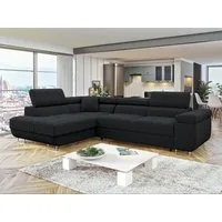 MIRJAN24 Ecksofa Torezio Cord, mit Bettkasten und Schlaffunktion, Einstellbare Kopfstützen, 274x203x70-90 cm