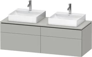 Duravit L-Cube Konsolenwaschtischunterbau wandhängend Betongrau Matt 1420x550x482 mm - LC4872B070700 LC4872B07070000