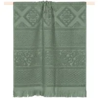 PAD Badetuch HARLEM, 70x140 cm, Frottee (1-St), Made in Europe, Ton in Ton gestreift, mit Ornamenten, mit Fransen
