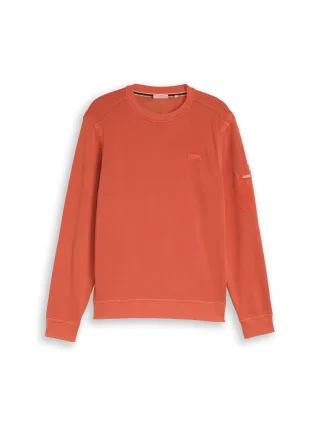 Tom Tailor - Sweatshirt mit Ärmeltasche chili orange - Gr. - S