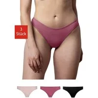 SNOCKS Tanga String Damen Unterhose (3-St) aus Bio-Baumwolle, unsichtbar unter deiner Kleidung