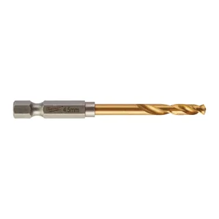 Milwaukee Metallbohrer SHOCKWAVE HSS-G TiN 4,5mm - 10 Stück - 4932478179