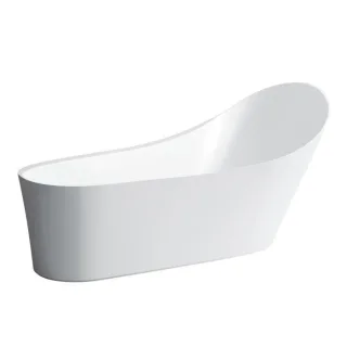 LAUFEN Palomba Freistehbadewanne H2458020000001 ohne Unterwasserbeleuchtung, weiß, 183,5 x 96 cm