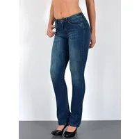 ESRA Bootcut-Jeans Damen Bootcut Jeans High Waist Schlaghose weite Jeans bis Übergröße B7