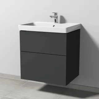 Sanipa 3way Waschtischunterbau zu Villeroy & Boch Avento Waschtisch mit 2 Auszügen, Graphit-Matt SP6211B