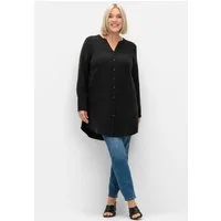 Sheego Klassische Bluse Longbluse Langarm