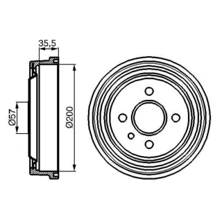 Bosch Bremstrommel Opel Astra Kadett