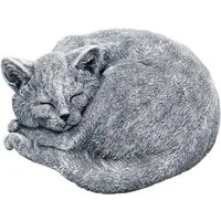 Stone and Style Gartenfigur Frostfeste Steinfigur schlafende Katze Kater Carlos