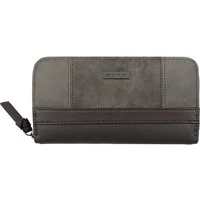TOM TAILOR Geldbörse Juna, aus soft genarbtem ledrigen Material mit glänzenden Metall-Accessoires