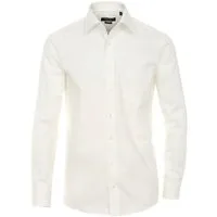 CASAMODA Businesshemd Herren Hemd extra langer Arm 69cm Langarm Hemd uni regular fit, creme HL22, 42
