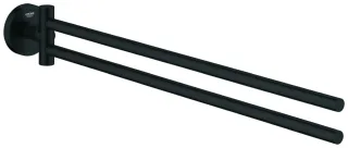 GROHE Handtuchhalter Essentials 102467 2-armig schwenkbar 450mm matt black, 1024672430 1024672430