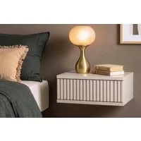 KONSIMO® Nachttisch RECTUS II Hängender Nachttisch, Nachtschrank, Modern (2-St., 2er-Set), Schublade mit Push to Open-Funktion, geriffelte Fronten, grifflos