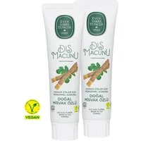 EYÜP SABRI TUNCER Zahnpasta Miswak Zahnpasta – Vegan & Natürlich & Fluoridfrei & Zuckerfrei, (2-St) Fluoridfrei, Ohne SLS&SLES, Ohne Zucker, Mit Stevia & Miswak-Extrakt