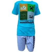 Minecraft Pyjama Minecraft Kinder Pyjama kurzer Schlafanzug für Jungen und Mädchen