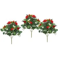 Kunstblume Künstlicher Rosenbusch, I.GE.A., Höhe 34 cm, Kunstrose Blume Strauß Bouquet Rosen Rosenbouquet Wildrose