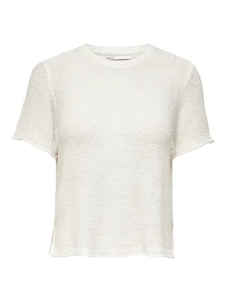 ONLY - ONLSUNNY S/S PULLOVER KNT NOOS Cloud Dancer - Gr. - XL
