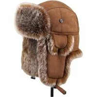 Blusmart Plüschmütze Winter Plüsch Bomber Hüte für Frauen Männer (Warme Schnee Motorhaube Earflap Hüte, Wasserdicht, wärmer) Für verschiedene Winteraktivitäten im Freien
