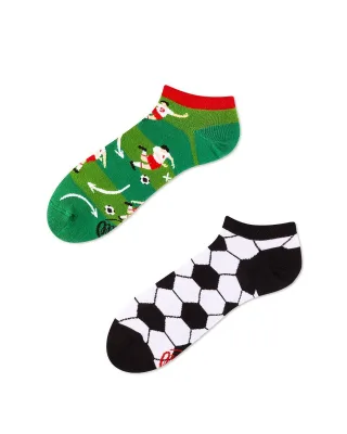 many mornings - Socken FOOTBALL FAN LOW weiß/schwarz/grün - Gr. - 46