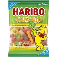 HARIBO Süßigkeit, Haribo saure Tüte super sauren bunte Fruchtgummi Figuren 175g