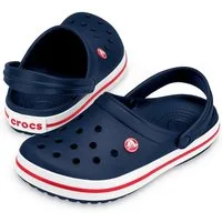 Crocs Sandale Crocband Clog navyblau/weiss/rot Badeschuh