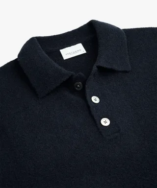 Profuomo - Navy Boiled Wolle Polo Navy - Gr. - XL