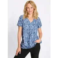 Sieh an! Klassische Bluse Kurzarm-Bluse Kurzarm
