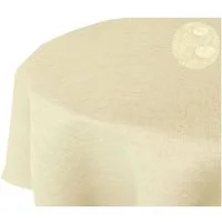 Tischdecke Leinenoptik OVAL Tischdecke uni Gartentischdecke, bügelfrei, Lotuseffekt, gleichmäßige Gewebestruktur