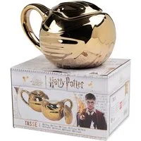 United Labels® Tasse Harry Potter Tasse in Geschenkbox goldener Schnatz Quidditch Gold, Keramik