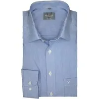 MARVELIS Langarmhemd, Comfort Fit, Streifen Blau-Weiß, 100 % Baumwolle