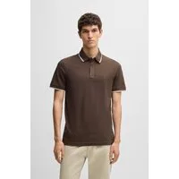 BOSS ORANGE Poloshirt Passertip mit BOSS Logo-Badge