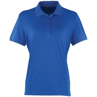 Premier Damen Coolchecker Piqué Polo-Shirt / Polohemd, Kurzarm (Königsblau)