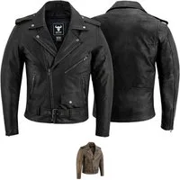 BULLDT Motorradjacke BLD418J Rockerjacke Chopper Lederjacke Brando Retro vintag