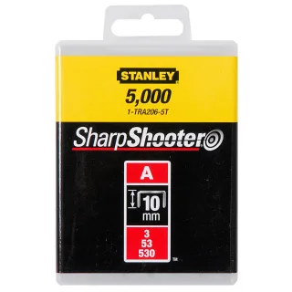 STANLEY Klammern Typ A 10 mm 5000 St. für Elektro- u. Handtacker Typ A stabile Verpackung - 1-TRA206-5T