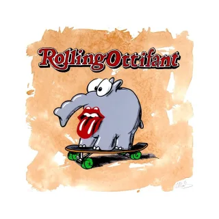 Otto Waalkes Original Siebdruck "Rolling Ottifant" 2018...