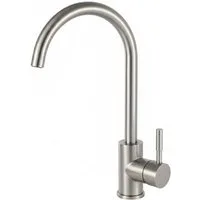HAC24 Küchenarmatur Niederdruckarmatur Einhandmischer Armatur Spültischarmatur Küche Edelstahl, Matt