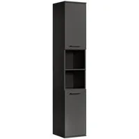 mokebo Hochschrank Der Kapitän (180x33x34 cm, mit 5 Einlegeböden) Made in Germany, hoher Badschrank, Badezimmerschrank in Anthrazit