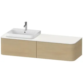 Duravit Happy D.2 Plus Konsolenwaschtischunterbau wandhängend Mediterrane Eiche Matt 1600x550x354 mm HP4944L7171
