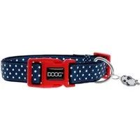 DOOG Hunde-Halsband Halsband Stella navy/polka dot