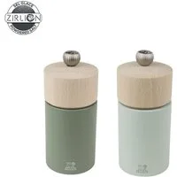 PEUGEOT Salz-/Pfeffermühle BOREAL 12cm Grün Buchenholz Stahl Zirkonia Mahlwerk