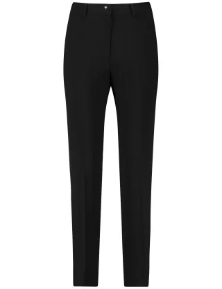 GERRY WEBER Collection - Klassische Stoffhose mit Bügelfalten schwarz - Gr. - 46